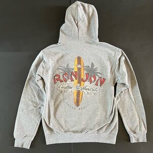 Ron Jon Surf Shop Men's Small Cocoa Beach Florida Gray Sweatshirt Hoodie